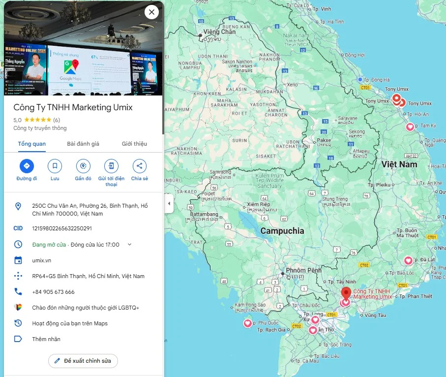 Thêm địa điểm trên Google Maps